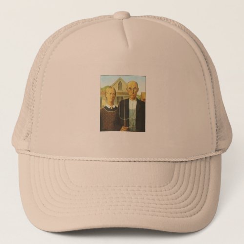 American Gothic Painting Ball Cap