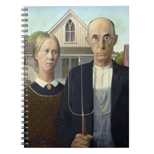 American Gothic Painting by Grant Wood Notebook