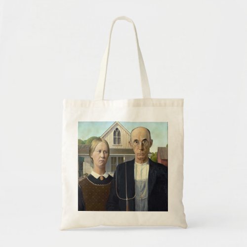 American Gothic Painting by Grant Wood Tote Bag