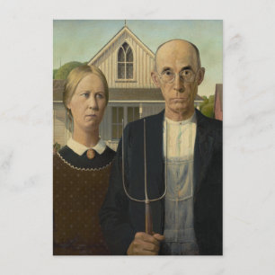 American Gothic Painting Invitation