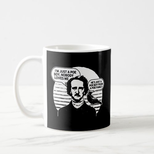 American Gothic Poe Boy  Bookworm Author  Coffee Mug
