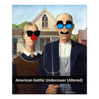 American Gothic (Under cover) by Grant Woods Photo Print