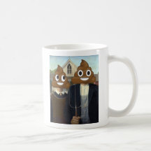 American Gothic with Happy Poop