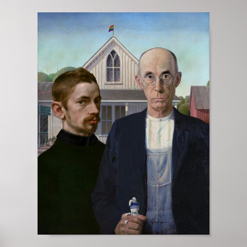 American Gothic with the Pride Poster