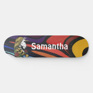 AMERICAN GRAFFIT Personalized Unicorn Skateboard