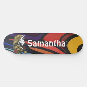 AMERICAN GRAFFIT Personalized Unicorn Skateboard