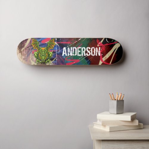 American Graffiti  Personalized Dragon skateboard