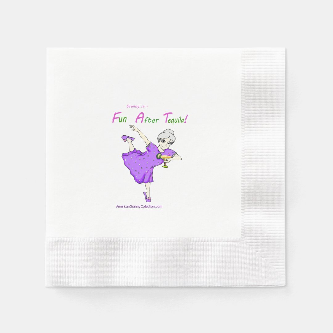 American Granny Fun After Tequila Cocktail Napkins Zazzle