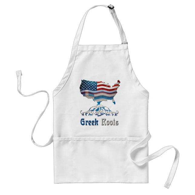 American Greek Roots Adult Apron (Front)