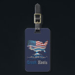 American Greek Roots Luggage Tag Template<br><div class="desc">Easily customize these luggage tags by clicking in the text boxes to the right side of the design. 

USA map with combined American and Greece flags. Perfect for Americans proud of their Greek heritage and for Greek ex-pats in the USA!</div>