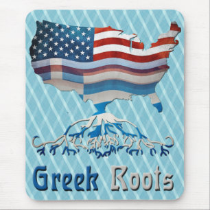 American Greek Roots Mousemat Mouse Pad