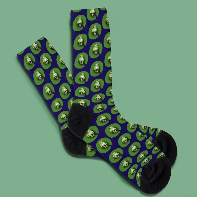 American Green Tree Frog Lily Pad Socks (Creator Uploaded)