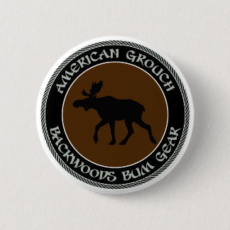 American Grouch Backwoods Bum Gear Pinback Button