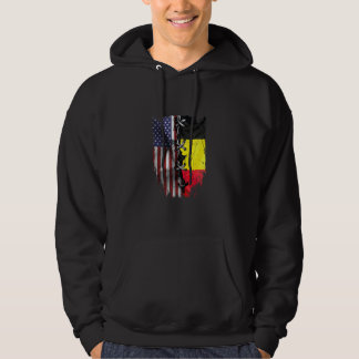 American Grown Belgian Roots USA Belgium Flag Hoodie