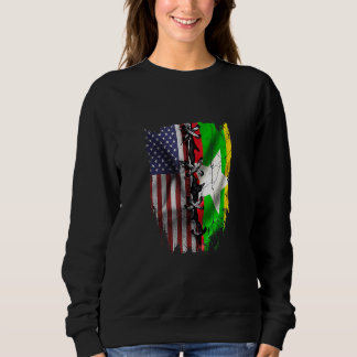 American Grown Burmese Roots USA Myanmar Flag Sweatshirt