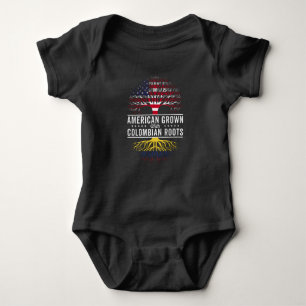 American Grown Colombian Roots Flag Baby Bodysuit