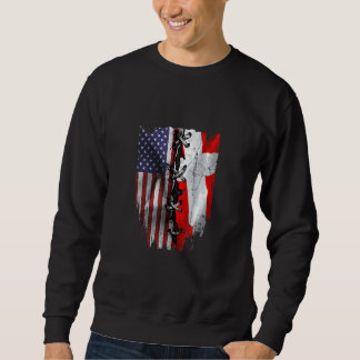 American Grown Danish Roots USA Denmark Flag Sweatshirt