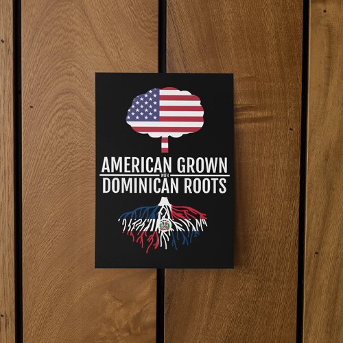 American Grown Dominican Roots National Flag Postcard