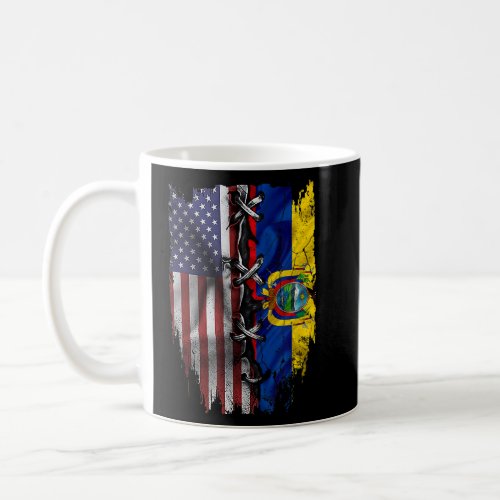 American Grown Ecuadorian Roots USA Ecuador Flag  Coffee Mug
