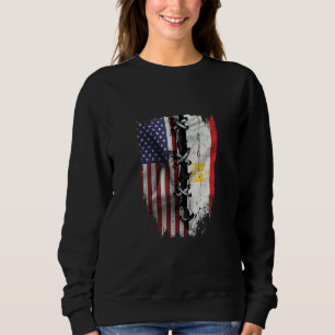 American Grown Egyptian Roots USA Egypt Flag Sweatshirt