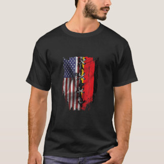 American Grown German Roots USA Germany Flag T-Shirt