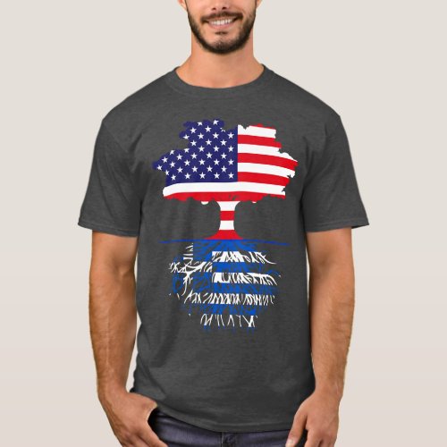 American Grown Greek Roots Greece Flag T_Shirt