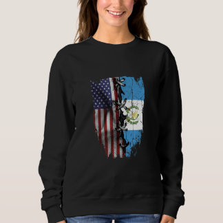 American Grown Guatemalan Roots USA Guatemala Flag Sweatshirt