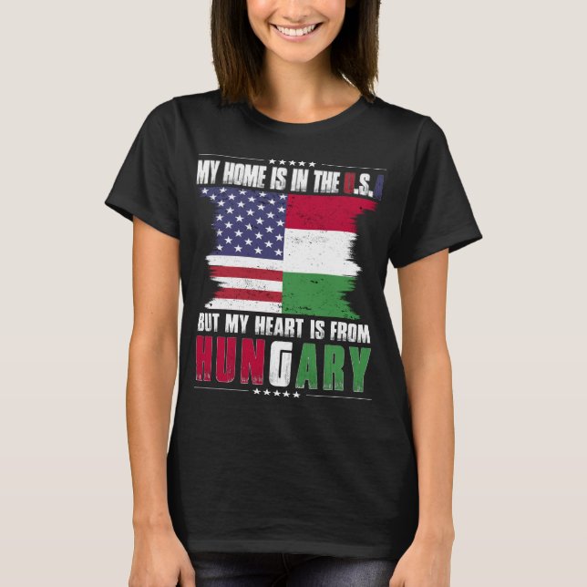 American Grown Hungarian American from Hungary T-Shirt (Front)
