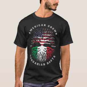American Grown Hungarian Roots Hungary Flag T-Shirt