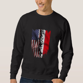 American Grown Indonesian Roots USA Indonesia Flag Sweatshirt