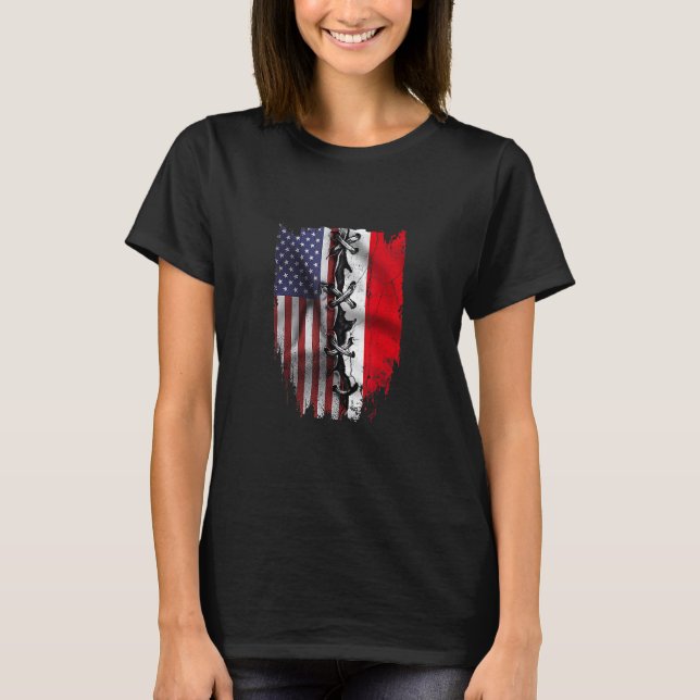 American Grown Indonesian Roots USA Indonesia Flag T-Shirt (Front)