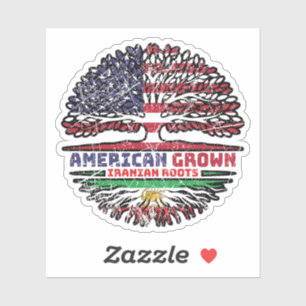 American Grown Iranian Roots – Lion and Sun Sticker