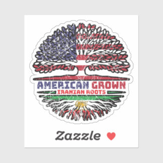American Grown Iranian Roots – Lion and Sun Sticker