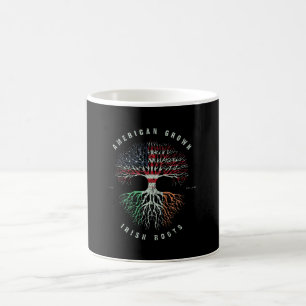 American Grown Irish Root Ireland Flag Green Irish Coffee Mug