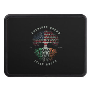 American Grown Irish Roots Ireland Flag Vintage Gr Hitch Cover