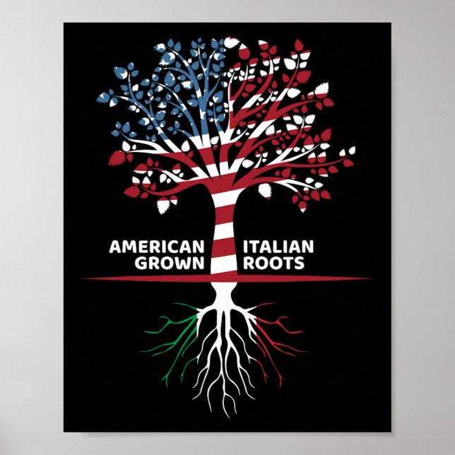 American Grown Italian Roots 4th Of July  Poster (Front)