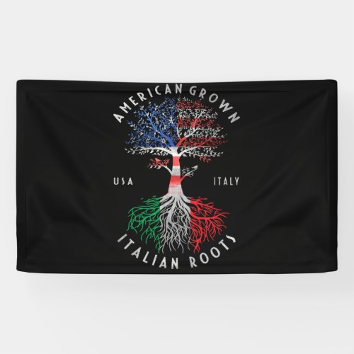 American Grown Italian Roots Italy Flag National Banner
