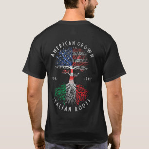 American Grown Italian Roots Italy Flag National T-Shirt