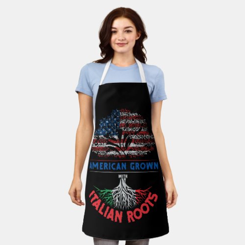 American Grown  Italian Roots USA Flag Venezuela Apron