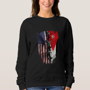 American Grown Jordanian Roots USA Jordan Flag Sweatshirt