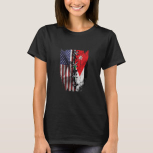 American Grown Jordanian Roots USA Jordan Flag T-Shirt
