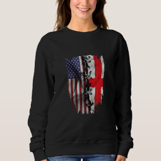 American Grown Latvian Roots USA Latvia Flag Sweatshirt