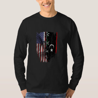 American Grown Libyan Roots USA Libya Flag T-Shirt