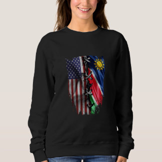 American Grown Namibian Roots USA Namibia Flag Sweatshirt