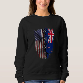 American Grown New Zealand Roots USA New Zealand F Sweatshirt