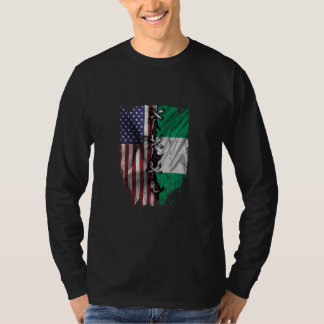 American Grown Nigerian Roots USA Nigeria Flag T-Shirt