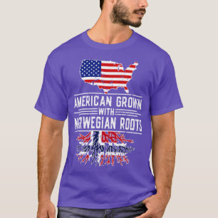American Grown Norwegian Roots Pride Norway T-Shirt