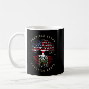 American Grown Peruvian Roots Peru Flag Coffee Mug