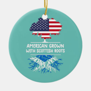 American Grown Scottish Roots Scotland Scottish Ceramic Ornament