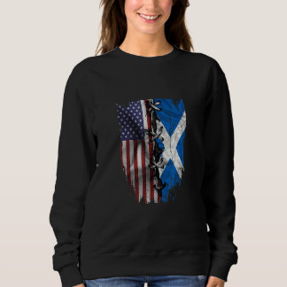 American Grown Scottish Roots USA Scotland Flag Sweatshirt